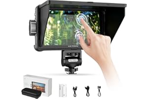 VILTROX DC-550 Camera Field Monitor Touchscreen 1200Nit 5.5 Inch 4K HDMI Camera Monitor with Battery, Full HD 1920 x 1080 IPS, 5.5 Inch 3D LUT with Sun Protection Cover, Storage Bag for Sony Canon