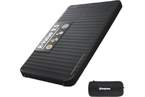 KingCamp Self Inflating Camping Mat Air Mattress Inflating Air Bed Inflatable Roll Mat Foam Sleeping Pad Double (79.1"x50.3"x3.0") Portable Large Thick Warm for Camping Hiking Traveling Indoor