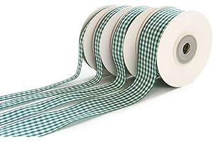 AE Amelia Ella Cintas de cuadros de doble cara para manualidades, paquete de regalo, adornos de costura, graduación, Navidad, boda, baby shower, cumpleaños, día de San Valentín