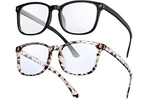 livho Blaulichtfilter Brille Damen TR90 Blaulichtbrille ohne Sehstärke, Superleichte Anti-Müdigkeit Computerbrille Gaming Schutzbrille (Mattschwarz+Leopard)