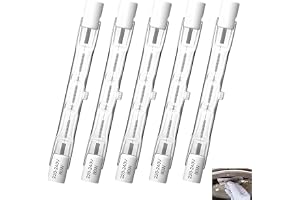 5 st Halogenstång R7S 78mm 80W Dimbar, R7S Halogenstång 230V Varmvitt, J78 Halogen 2800K 1200LM Ljuskälla med 360° Strålningsvinkel för säkerhet, Stående lampor, Landskapsbelysning