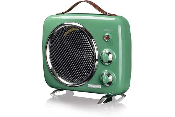 Ariete 808 Vintage värmefläkt, kall och varm, justerbar termostat, bärhandtag, 2000 W