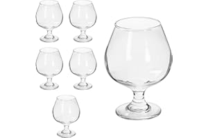 TWO TIGERS Pack 6 Copas de Coñac Alessandro. Copa de Cristal, Tamaños 100, 150, 200, 250, 350 y 500ml. Copa Brandy Ideal para Licores. Hosteleria, Restaurantes, Bar, Fiestas (500ml)