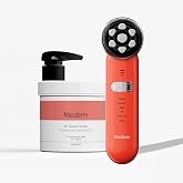 MASDERM RF Anti-Aging and Firming Facial Treatment &ndash; 7 in 1 Electric Massager with Radio Frequency and LED + Face Cream 500ml