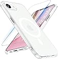 OWKEY iPhone SE 2025 Case, Magnetic, iPhone SE 4, Case with Tempered Glass [Military Protection] Translucent Matte Shockproof Cover iPhone SE 4 Case Slim Protective Cover