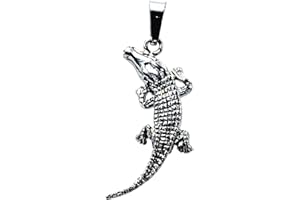 Kiss of Leather Ciondolo a coccodrillo in acciaio inossidabile n. 21, Acciaio inossidabile