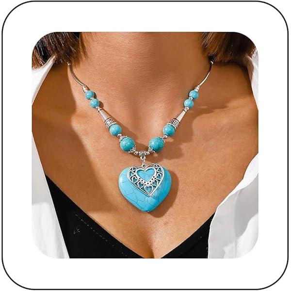 Collier De Perles Turquoises : Pendentif En Argent Thaïlandais Karen Hill Tribe - France