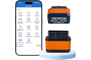 MORE9ROOM OBD2 Code Reader Obd Scanner Wireless Bluetooth 5.0 Car Diagnostic Scanner Tool Car Code Reader Diagnostic Machine Tester Car Diagnostic Scanner Diagnostic Scan Tool with All OBDII Vehicles