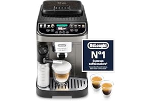 De'Longhi Magnifica Evo Next ECAM312.80.TB, Automatic Coffee Machine With Automatic Milk Frother, Bean To Cup Coffee and Cappuccino Machine with Intuitive Touch Display, Black/Titanium