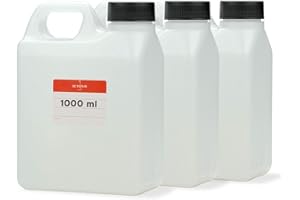 OCTOPUS 3x 1000 ml Kanister, 1 Liter Wasserkanister Camping, leere Plastikkanister für Lebensmittel, Öle oder Chemikalien, Kunststoffkanister aus HDPE-Kunststoff