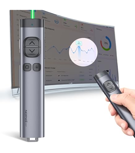 ZRZLMVP Präsentationsfernbedienung Mit Pointer - Kabellos 2.4 GHz Für PowerPoint | 15m Reichweite USB-Empfänger