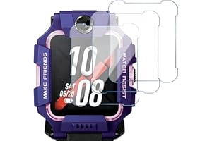 GIOPUEY Folia ochronna na ekran do imoo Watch Phone Z6, [3 opakowania] folia ochronna ze szkła hartowanego [przeciwpęcherzykowego] [odporna na zużycie] - przezroczysta