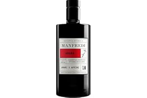 Manfredi, Liquore Amaro Ricetta Storica, 500 ml, Liquore Calabrese con Note Tanniche di Genziana e Quassa, Aroma Fresco di Assenzio, Arancia e Rabarbaro, Sentori di Liquirizia, Idea Regalo, 25% Vol.