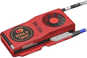 DALY Smart BMS LiFePo4 8S 24V 250A con ventola di raffreddamento, modulo Bluetooth per app di monitoraggio dei dati visibili, comunicazione UART per batteria al litio da 3,2 V nominale