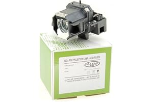 Alda PQ Premium, Lampada per proiettore compatibile con i proiettori EPSON EMP-TW700, EMP-TW1000, EMP-TW2000, HOME CINEMA 720, Powerlite 810P, ELPLP39, Lampada con custodia