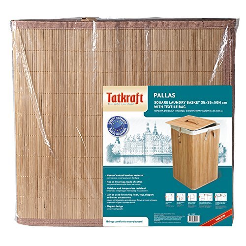 Tatkraft 4742943011267 Wäschekorb, Bambus, braun, 35 x 35 x 50 cm - 6