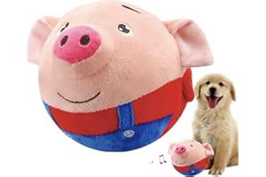 GETEAWILY Aktives Bewegendes Haustier Plüschspielzeug - Interaktives Hundespielzeug Hundeball Hundespielzeug Tiergestopftes Musikspielzeug Stofftier Singendes Plüschtier Bounce Spielzeug Für Haustiere