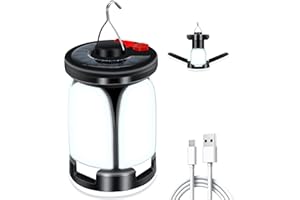 SHEDALED Camping Lantern, LED Camping Lights Lamp with 6 Light Modes, 60 LEDs Ultra Bright LED Tent Light, USB & Solar Rechargeable Camping Lights for Camping, Fishing, Hiking, Outdoor Party etc