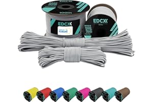 EdcX 2 mm Nylon Paracord 275 (15, 30, 50 and 100 m)– 100% Nylon rope, 3-Strand cord, Nylon cord 2 mm in Many Colours