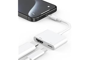 AGEEMY USB C to HDMI Adapter for iPhone 15 to TV, 2-in-1 Type c to HDMI 4K@60Hz, USB C HDMI Adapter with 100W Fast Charge, (Thunderbolt 3 Compatible) USB C Hub for iPhone 15/15 Pro, MacBook, S24, Dell