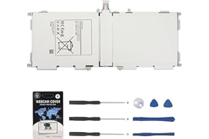 Wikinu EB-BT530FBE EB-BT530FBC EB-BT530FBU Batterie de remplacement pour tablette Galaxy Tab 4 10,1" SM-T530 (WiFi) T530NU T531(3G WiFi) T535(3G 4G LTE WiFi) T537 T537A T537V (3,8 V 6800 mAh 25,84 Wh)