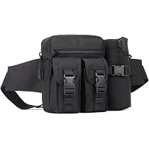 2 Pack Sac Tactique Ceinture Avec Mousquetons - Pochette Multifonction Camping