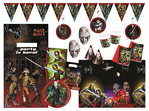 Procos 10108575B - Kinderpartyset - Star Wars Rebels, Größe XL, 66-teilig
