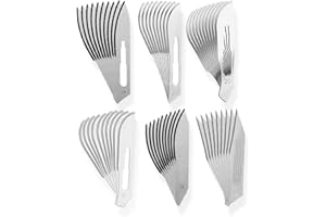 ‎MAY May Set 60 x Einmal Skalpellklingen bestehend aus je 10 Stück Klingen Figur 18, 19, 20, 21, 23 und 25 - einzeln steril verpackt