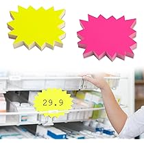 90 Etichette Prezzi Fluorescenti Gialle | 13x17 Cm Per Negozi E Offerte - Foto 11