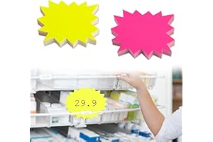 KARELLS 100 Pezzi Vendita al Dettaglio Etichette, Segni Fluorescenti Carta, Segnaprezzi, Cartellini Prezzi, Cartellino del Prezzo, Segni Fluorescenti Carta Etichette, per Bomboniere Negozio a Dettaglio