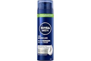 BEIERSDORF NIVEA MEN HydroCare Rasierschaum (200 ml), Schutz und Pflege für eine sanfte Rasur, hautschonender Rasierschaum für Männer mit Aloe Vera und Panthenol