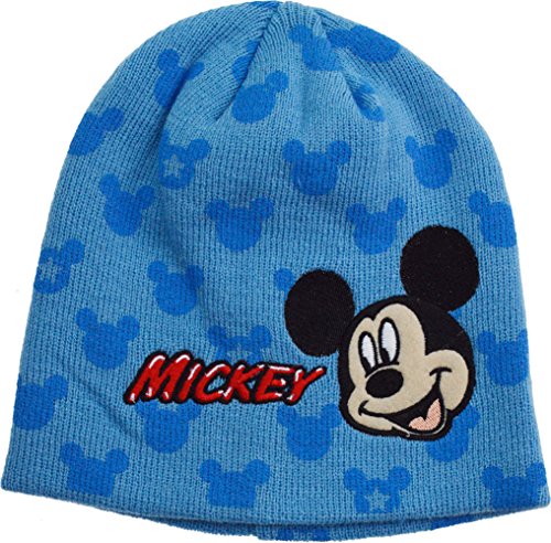 Boys Disney Mickey Mouse Winter Warm Beanie Hat[2-4 Years (52cm)][Blue]
