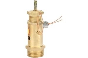 KADIMENDIUM G1/2 Soupape de Sécurité Compresseur D'air Soupape de Surpression Compresseur D'air Soupape de Surpression de Sécurité en Laiton pour Chaudière Générateur de Vapeur(10KG sous pression)