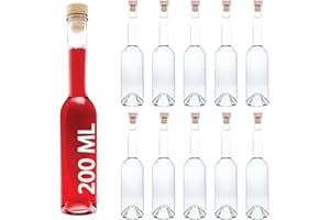 10 pustych szklanych butelek 200 ml OPI-HGK małe butelki z zamknięciem z korkiem 0,2 l l butelki na likiery 200 ml butelki na ocet butelki na olej firmy slkfactory