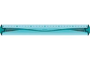 Maped Règle plate INCASSABLE avec bords anti-taches et soft anti-dérapant - Règle plate 30 cm Coloris Bleu