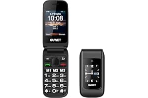 GUWET Telefono Cellulare per Anziani con Tasti Grandi,GSM Flip Senior Telefoni per Persone Anziane,phone Dual SIM con Tasti Grandi e Facile da Usare,Display 2.4",SOS Notruftaste,Chiamata,Rapida,Volume Alto