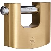 Yale Y114B/80/118/1-80mm Oval Kayar Pimli Pirin&ccedil; Asma Kilit - Y&uuml;ksek Koruma - Sertleştirilmiş &Ccedil;elik Halka - 3 Anahtar, Sarı