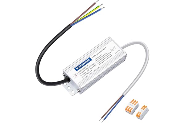 Karyoosi Transformateur LED 24V, LED Driver 24W, Alimentation 1A étanche IP67, Transfo 220V à 24V DC Pour l'éclairage Intérieur et Extérieur