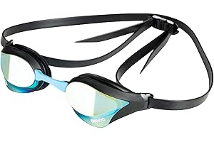ARENA Cobra Core Swipe Occhialini Nuoto da Gara Unisex Adulto, Occhialini Piscina con Lenti Curve, Anti-Appannamento, Protezione UV, 5 Ponti Nasali Intercambiabili