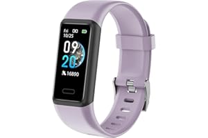 Cloudpoem Fitness Tracker with Heart Rate Tracker Sleep Tracking Step/Calories Counter,IP68 Waterproof Fitness Watch with Pedometer for Women Men,SMS/SNS/Call Notification for Android iOS Smartphones