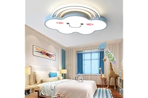 LANEKD Plafoniera a LED Bambini Lampada a Sospensione Moderno Nuvole Arcobaleno Design Camera da letto Lampadario Dimmerabile Con Telecomando Soggiorno Lampada da Soffitto Tavolo da Pranzo Lampada