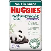 Huggies Naturemade Premium Ultra-thin Bamboo diapers Small 68pc,12hr lock