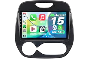 ACAVICA Autoradio für Renault Captur MK1 2013-2019 Android 15 4+64GB Stereo, 9 Zoll Touch Display Carplay Android Auto Navigation Bluetooth WiFi DSP Navigation GPS Multimedia