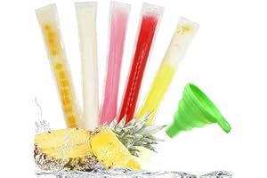 ZLXFT Bolsas de Silicona Desechables para Hacer Paletas de Hielo, Molde Verde para Yogur,Helado,Jugo