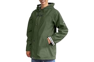 Breizh Ocean - Ciré Armor femme, manteau imperméable mixte, doublure à rayures de style marinière - du XS au 4XL