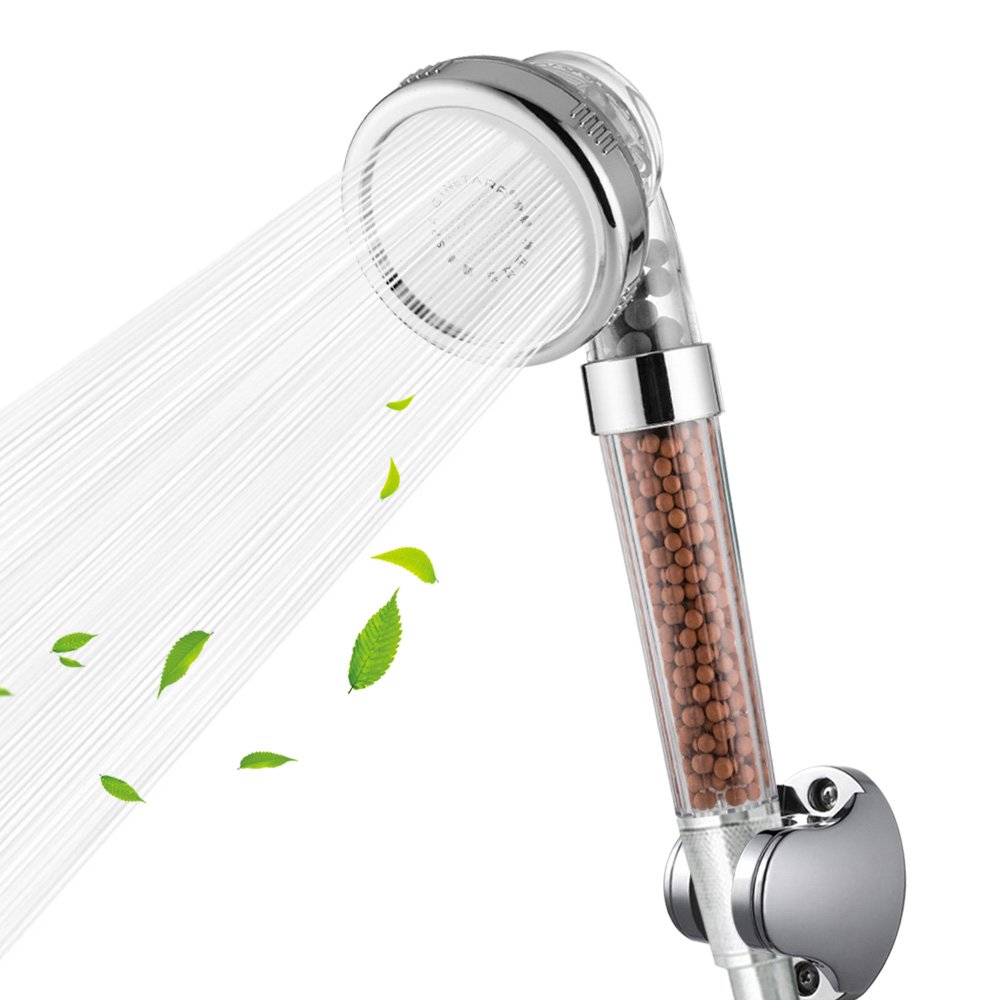 Handheld Shower Head Ionic Filter Water Filtration System 3 Mode