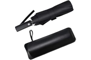 Vicloon Travel Umbrella, Folding Umbrella, 12 Ribs Compact Windproof Umbrella, Auto Open/Close, Sturdy Reinforced Canopy Automatic Portable Umbrella with Water Absorption Bag for Men&Women