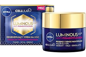 ‎NIVEA NIVEA Luminous630 Regenerujący krem nawilżający na noc na przebarwienia z thiamidolem, 50 ml