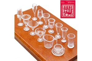 Odoria 1/12 Scale Dolls House Miniature Cocktail Glasses 14Pcs Dollhouse Accessories