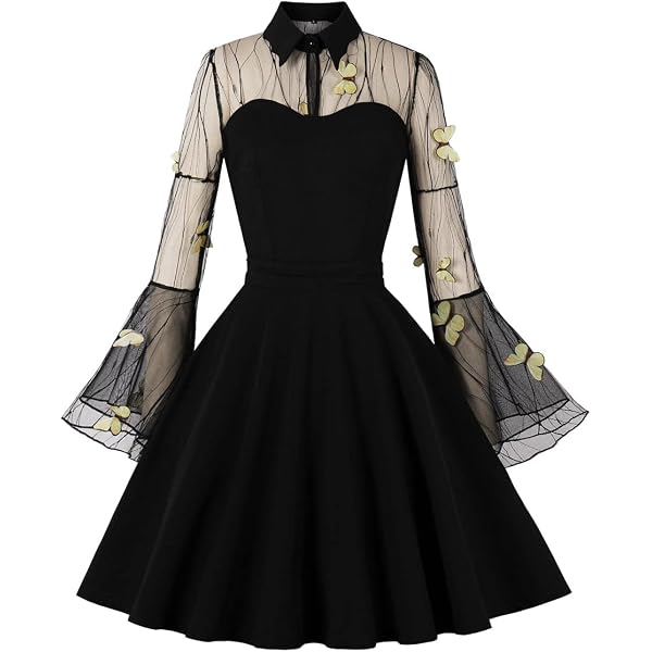 Women's Vintage 1950s Polka Dot Halter Dress - Audrey Hepburn Style Cocktail Party Dress - View #13